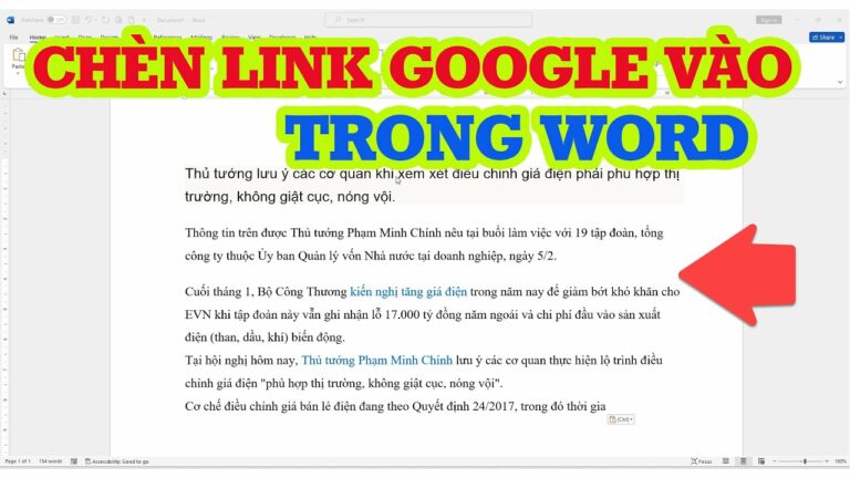 Cách Gắn Link Vào Word