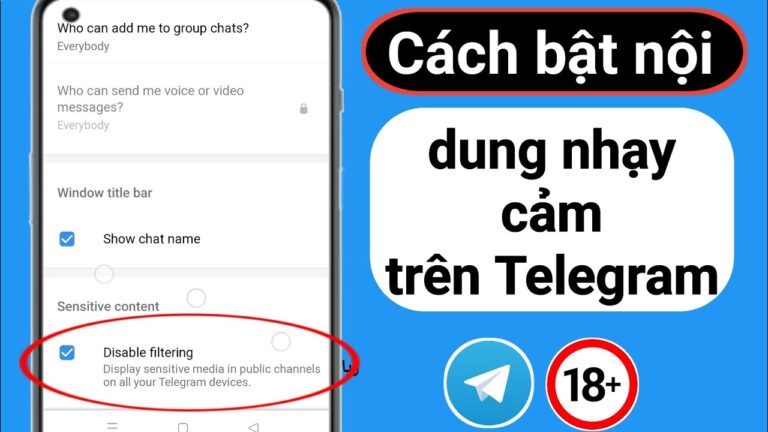 Cách Mở Nội Dung Nhạy Cảm Trên Telegram