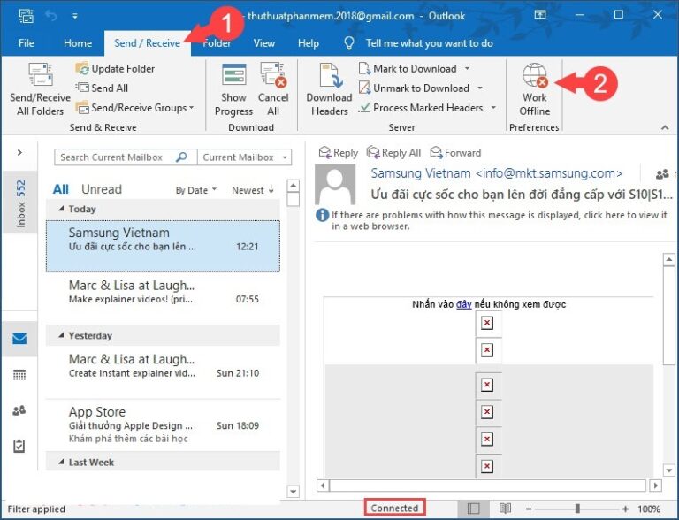 Tại Sao Outlook Không Nhận được Mail