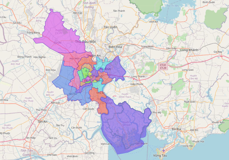 Thành Phố Hồ Chí Minh: Tung Bản Đồ Mới Của 22 Quận Huyện
